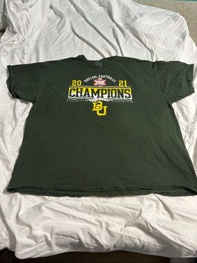 Blue 84 Baylor Football 'Champions' Green & Yellow Tee